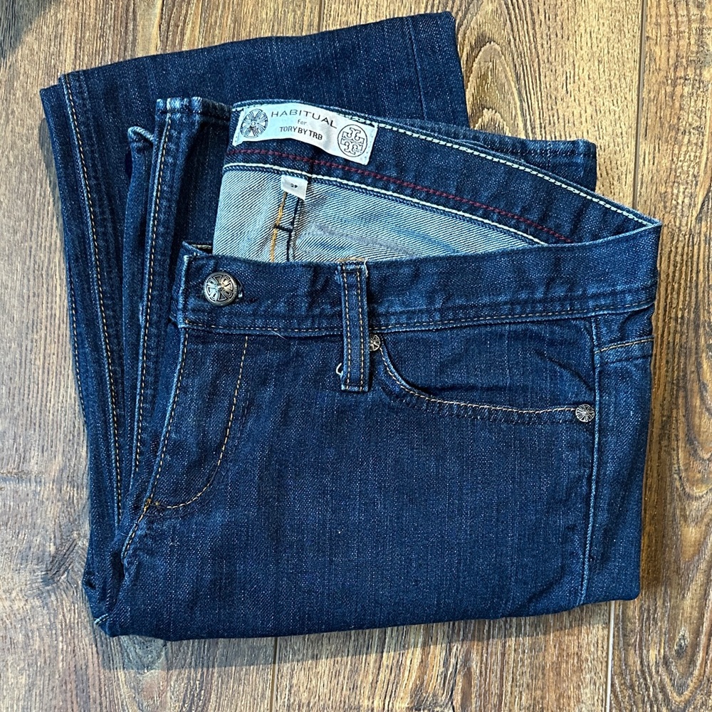 Tory Burch Habitual Dark Wash Jeans Size 29 Indigo Denim